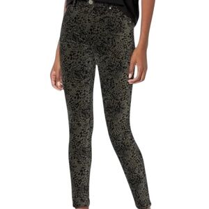 AG Farrah Skinny Ankle High Rise Velvet Jean in Nite Spot Nottingham Vine